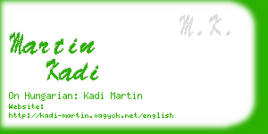 martin kadi business card